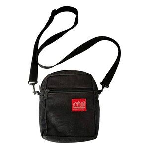 Black Glitter Manhattan Portage NYC Mini Crossbody Bag